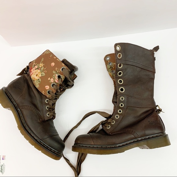 SOLD Dr. Martens Triumph Brown Leather Boots Flora - Picture 6 of 8